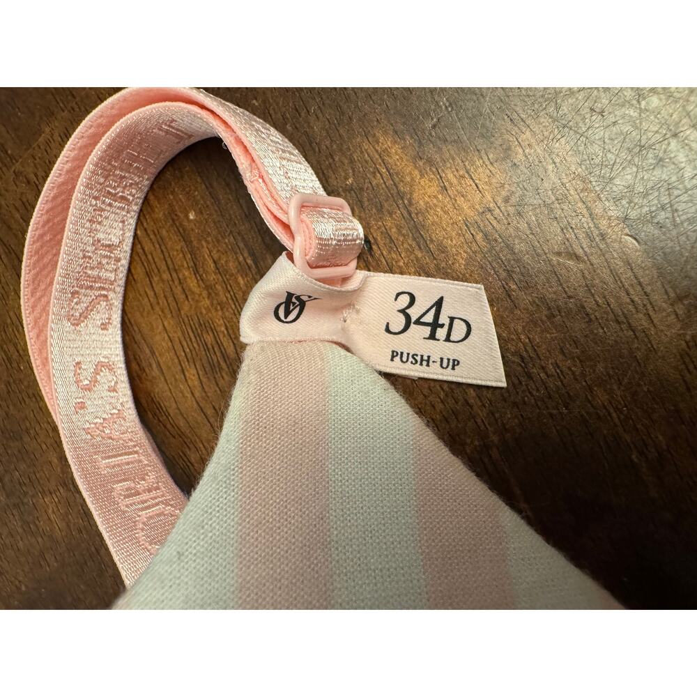 Victoria's secret pink stripe t-shirt bra 34D NWT - Picture 2 of 4